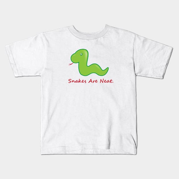 Snakes are Neat Kids T-Shirt by sparkmark